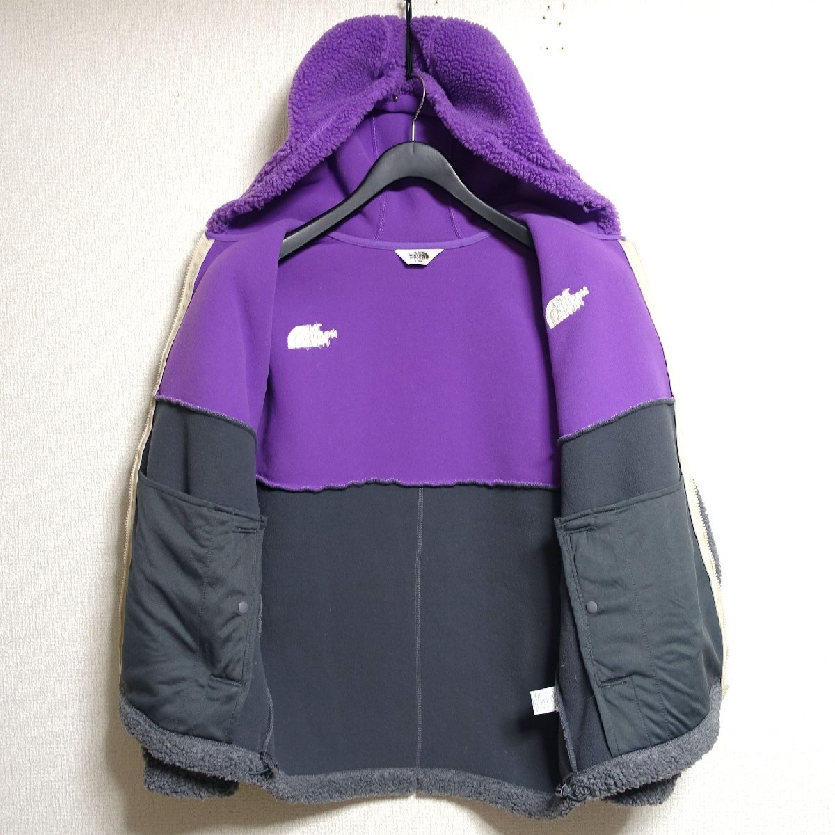 THE NORTH FACE ノースフェイス ボア ジャケット メンズ Mサイズ 正規品 パープル グレー A4873_画像3