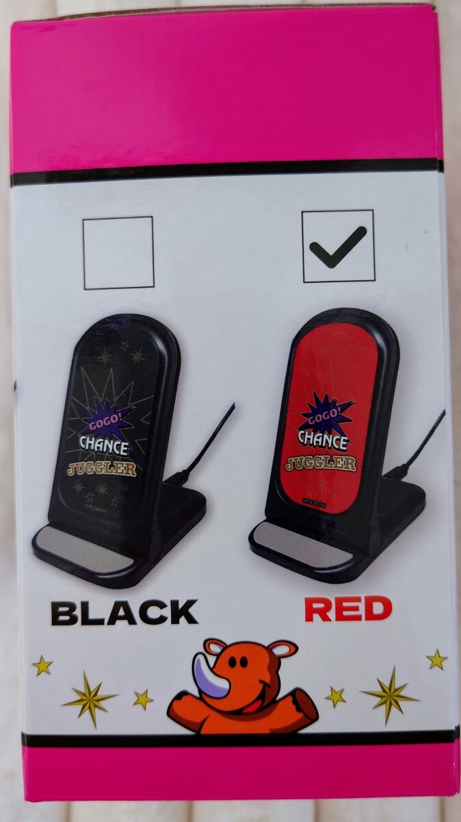 【新品未開封品】ジャグラーJUGGLERワイヤレスチャージスタンド赤（RED）ワイヤレス充電器Wireless Charge Stand_画像4