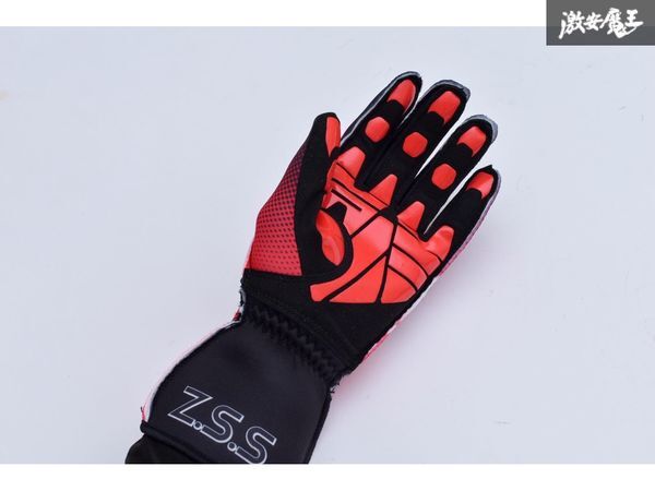 ☆Z.S.S. レーシンググローブ Gloves 成人用 XLサイズ ブラック×レッド レース カート グリップ ドリフト 手袋 在庫有り! 即納! ZSS -1_画像2