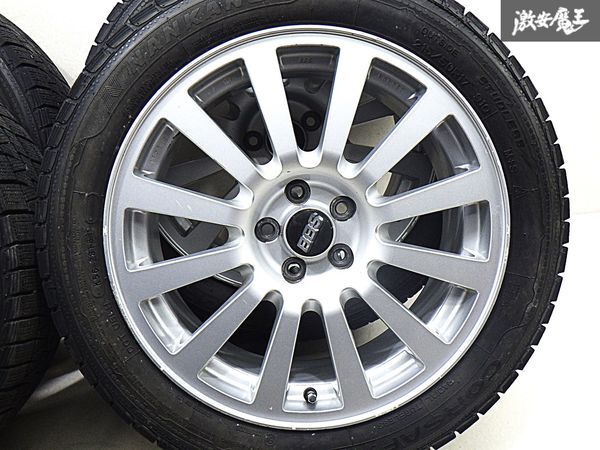 ●スバル 純正 オプション BBS RV722 FORGED 鍛造 17インチ 7J +48 PCD100 5H NANKANG CORSAFA 215/50R17 18y 4本 BP5 レガシィ 棚W-1_画像5