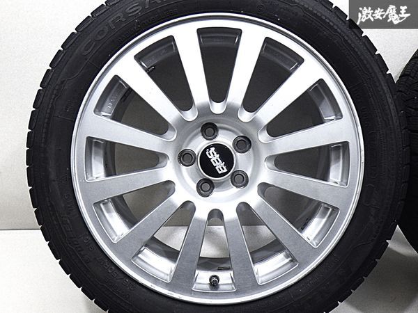 ●スバル 純正 オプション BBS RV722 FORGED 鍛造 17インチ 7J +48 PCD100 5H NANKANG CORSAFA 215/50R17 18y 4本 BP5 レガシィ 棚W-1_画像2