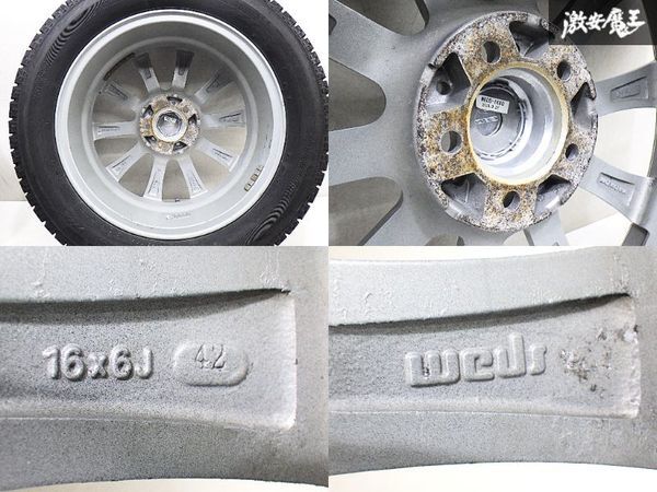 ●Weds ウェッズ DEBOR 16インチ 6J +42 PCD100 5H ブリヂストン ブリザック VRX 205/55R16 20y レガシィ インプレッサ BRZ プリウス 棚O-5_画像8