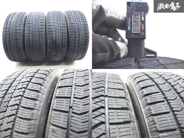 ●【溝あり!!】 ブリヂストン ブリザック VRX2 205/65R15 22y メーカー不明 15インチ 6.5J +45 PCD100 114.3 マルチ 5H ノア セレナ 棚O-6_画像9