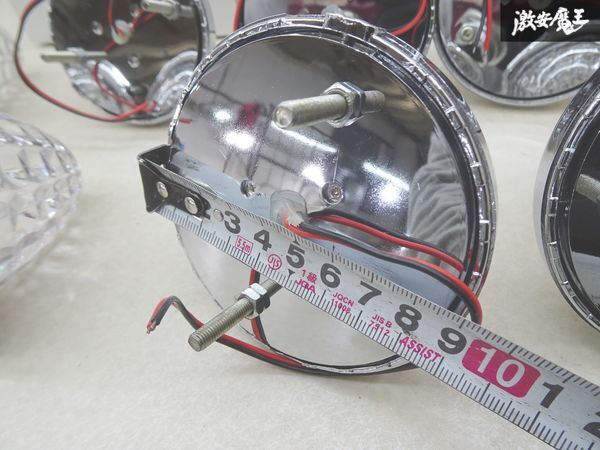 社外 トラック用 サイドマーカー マーカー ランプ 16連 LED 24V クリア プラスチック 標識 丸型 直径 約9cm 高さ 約8cm 8個 汎用 棚J-6_画像7