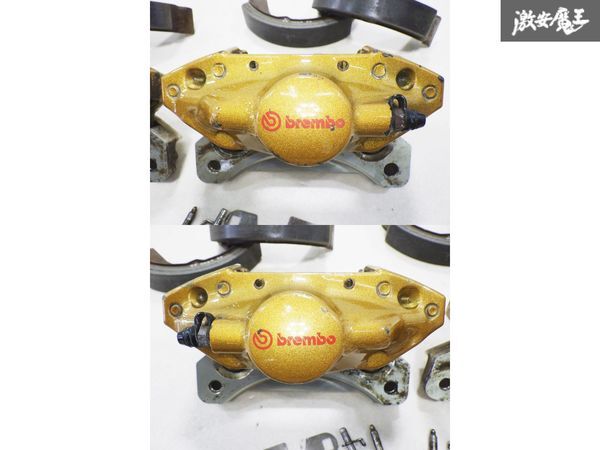 スバル純正 ブレンボ BH5 レガシィで使用 GDB インプレッサ brembo リア 2POT キャリパー 左右 変換ブラケット付 BE5 棚24-3の画像2