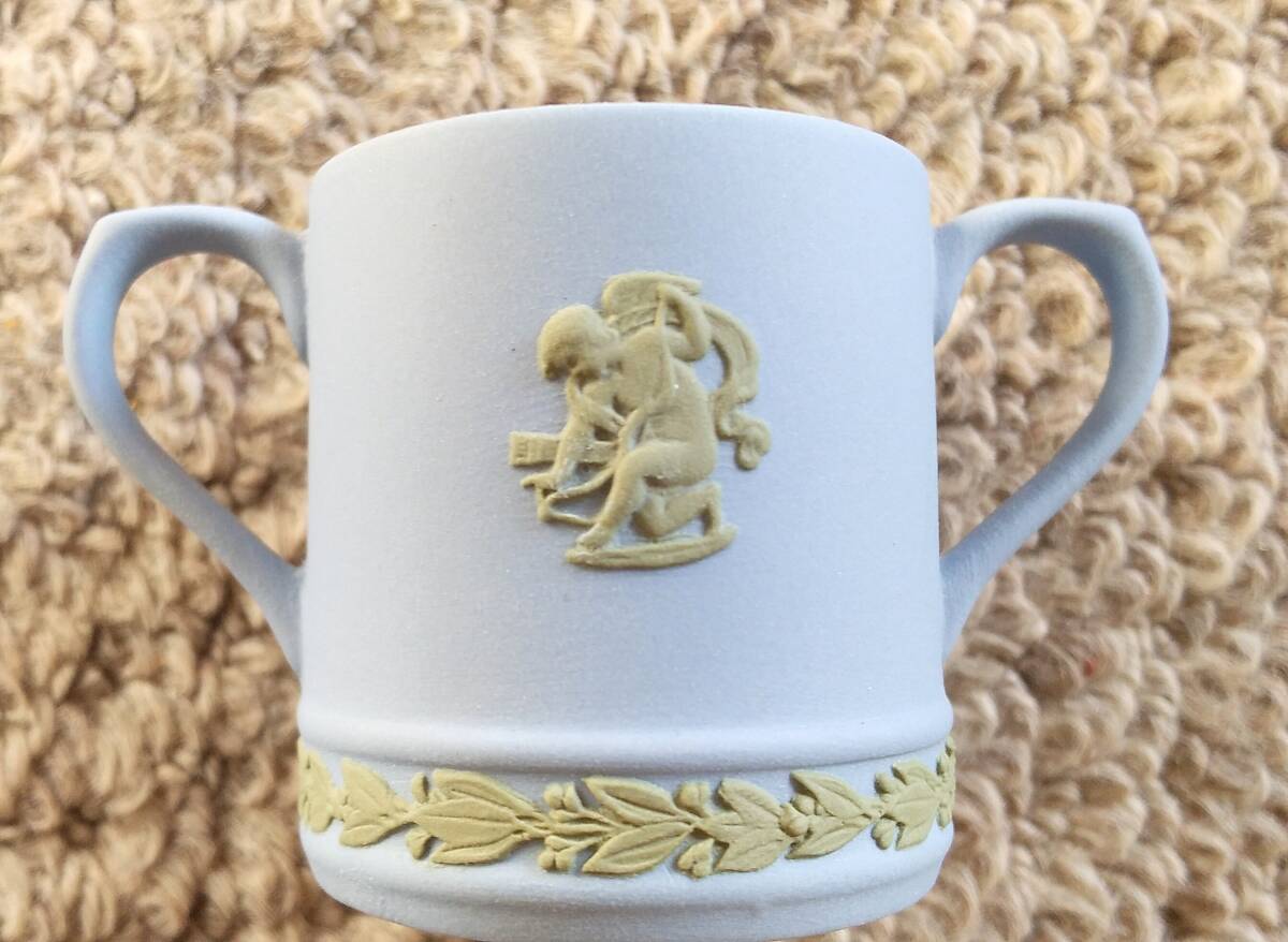 ウェッジウッド＊ブルー＊ジャスパー＊ミニチュア＊両手マグ＊インテリア＊置物＊陶器＊Wedgwood_画像4