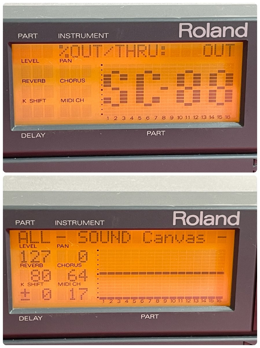 【通電のみ確認済】ローランド Roland SC-88 サウンドモジュール SOUND CANVAS 【長期保管品】_画像8