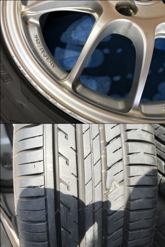 激安即決！タイヤ＋ホイール！ENKEI PF01 15-5J 4H/100 ET45 + 165/50R15 中古4本 ゼスト/モコ/ ワゴンR/パレット/ムーヴ等！HM000889_画像8