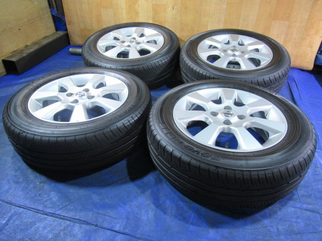 激安即決 ! 日産純正 15-5.5J 4H/100 ET40 + TOYO 185/65R15 2022年 中古4本！ウィングロード ティーダ ノート T008167_画像2