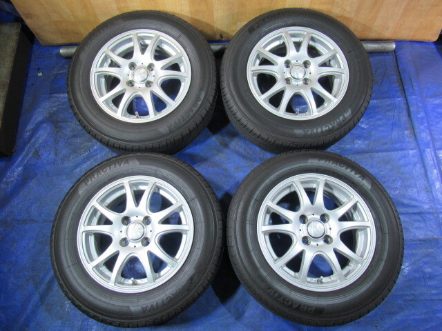 激安即決！Fang 14-5.5J 4H/100 ET38 + YOKOHAMA 175/70R14 ヴィッツ ヤリス キューブ シエンタ カローラ ポルテ フィット T008273_画像1