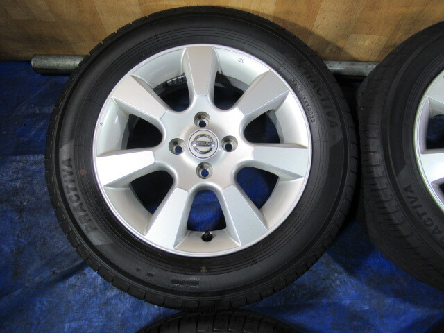 激安即決 ! 日産純正 15-5.5J 4H/100 ET40 + YOKOHAMA 185/65R15 2023年 中古4本！ウィングロード ティーダ ノート T008282_画像3