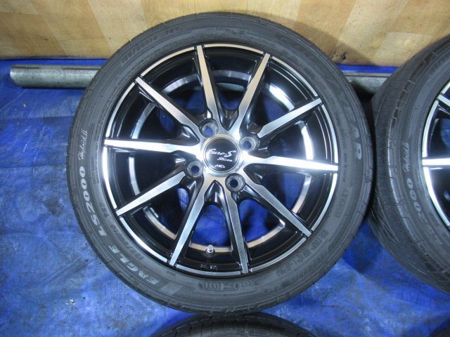 激安売切宣言！5555円～！Euro-S 14-4.5J 4H/100 ET45 + GOODYEAR 165/55R14 ek ルークス ムーブ ワゴンR ミラ セルボ等！T008275の画像3