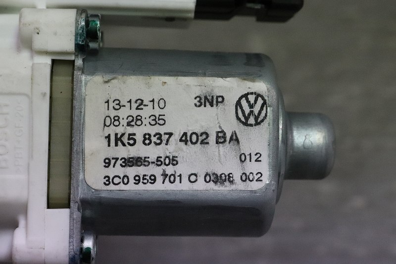 VW ワーゲン ゴルフ6 ヴァリアント TSI 右ハン (1KCAV 1K 5K) 右 フロント パワーウィンドウ レギュレーター モーター 右前 p037084の画像5