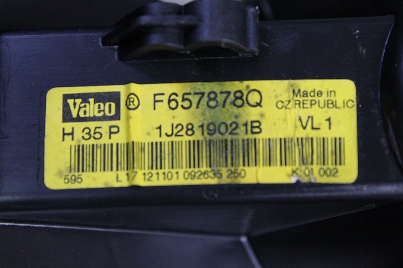 VW ニュービートル 1.8 ターボ 右ハンドル ブロアファンモーター レジスター 前期 (9CAWU 9C) 純正 Valeo 破損無 動作保証 p038878_画像6