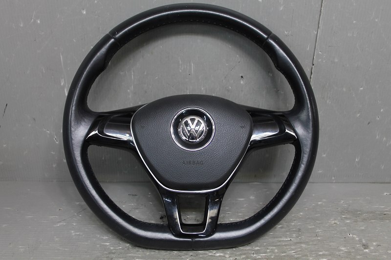 VW ゴルフ 7 ヴァリアント TSI コンフォートライン BMT 右ハン (AUCJZ AUCHP AU) ハンドル ステアリングホイール ホーンパット p043655_画像1