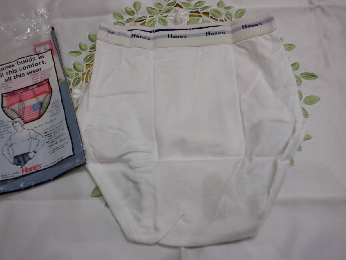 Hanes ヘインズ メンズ ブリーフ【M】アウトゴム（英字入り）前開き 綿100% 昭和レトロ 廃盤品 _画像8