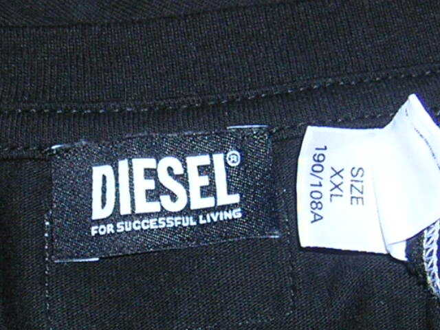 1円～良品！希少XXLサイズ DIESEL ディーゼル 胸部刺繍長袖Tシャツ＋パンツ上下セットアップ 大きいサイズ キングサイズ_画像6