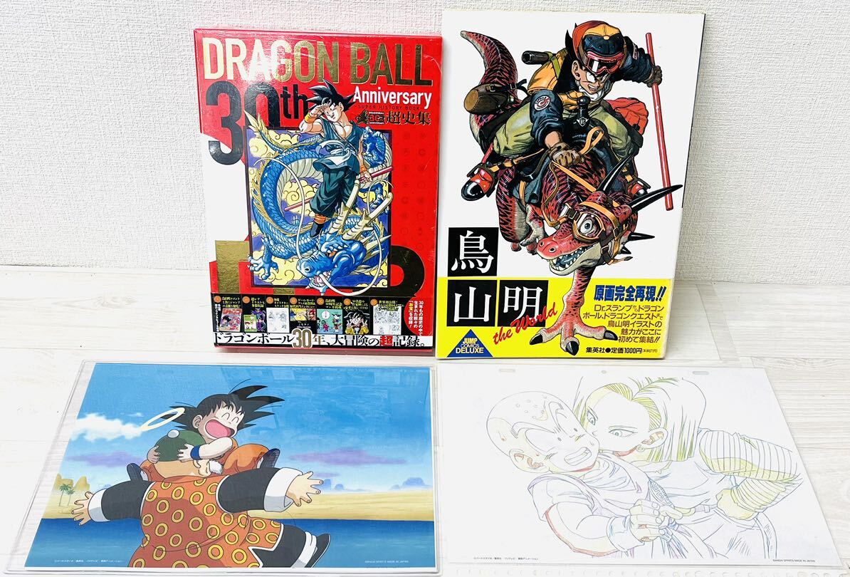 3-25/現状品・未開封/ドラゴンボール超史集:未開封/鳥山明theWarld:初版/セル画 アートシート:悟空幼少期・孫悟飯・クリリン・18号/セットの画像1