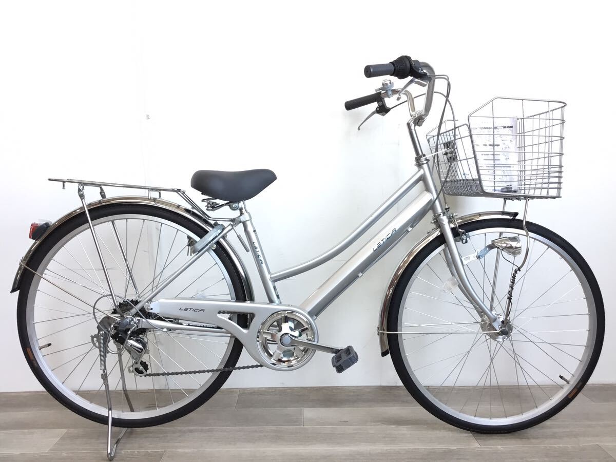 26 дюймовый автоматический свет 6 ступенчатая передача велосипед (1938) серебряный ZXL20251817 не использовался товар *