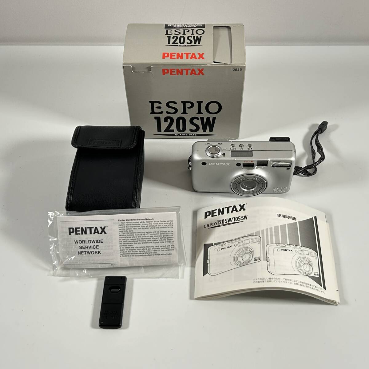 1円 〜　美品　ペンタックス　PENTAX　ESPIO 120SW コンパクトフィルムカメラ　 シルバー 通電 シャッター 動作確認済_画像1