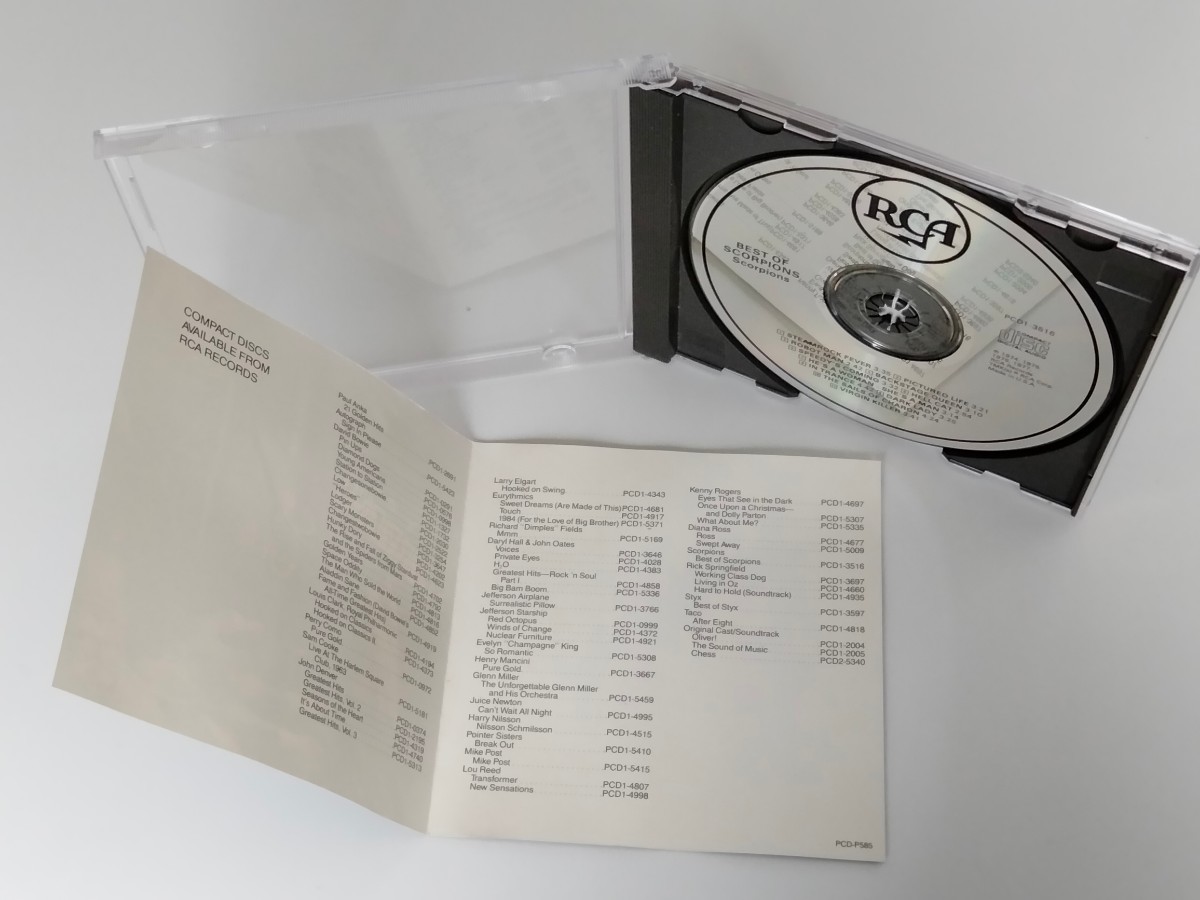 【初期ベスト/84年US盤】BEST OF SCORPIONS RCA PCD1-3516 スコーピオンズ,蠍団,In Trance,Virgin Killer,Steamrock Fever,Pictured Lifeの画像4