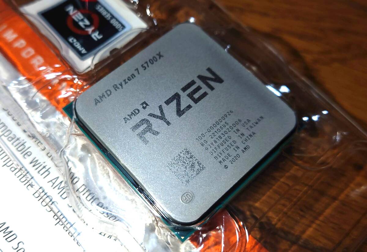 Ryzen 7 5700X BOX　3.4GHz 8コア / 16スレッド 36MB 65W_画像1