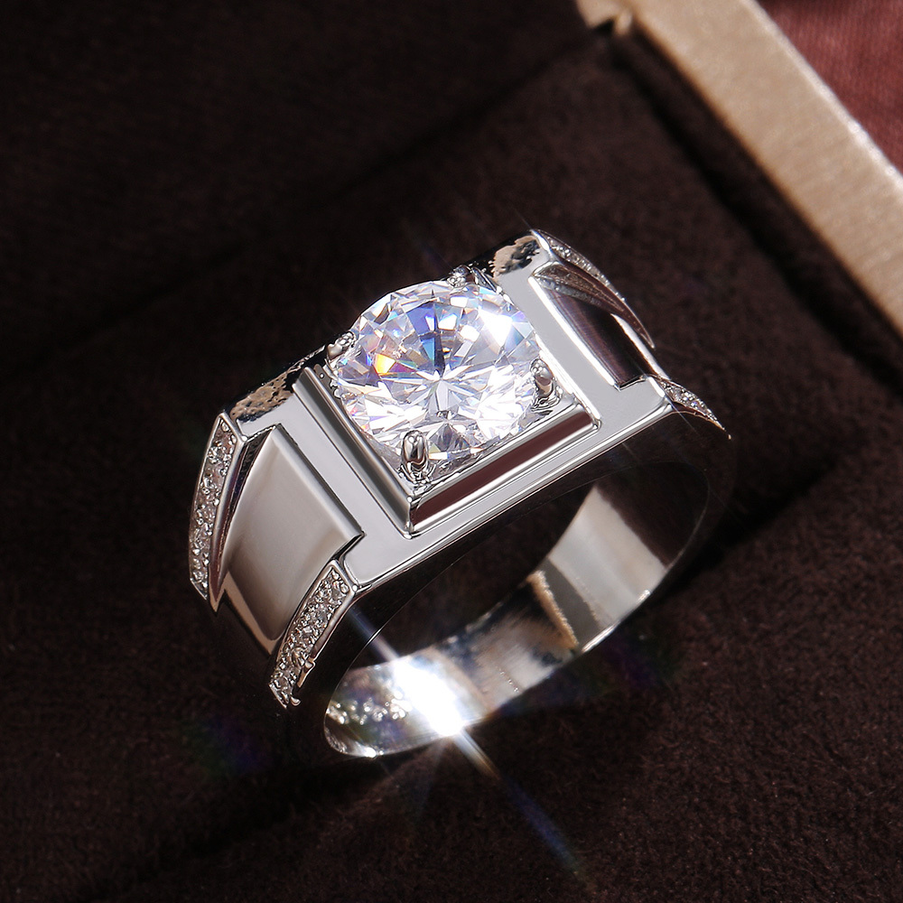 【23号】メンズ 指輪 シルバー リング 綺麗 太め ゴツい ヒップホップ シンプル プレゼント 綺麗 