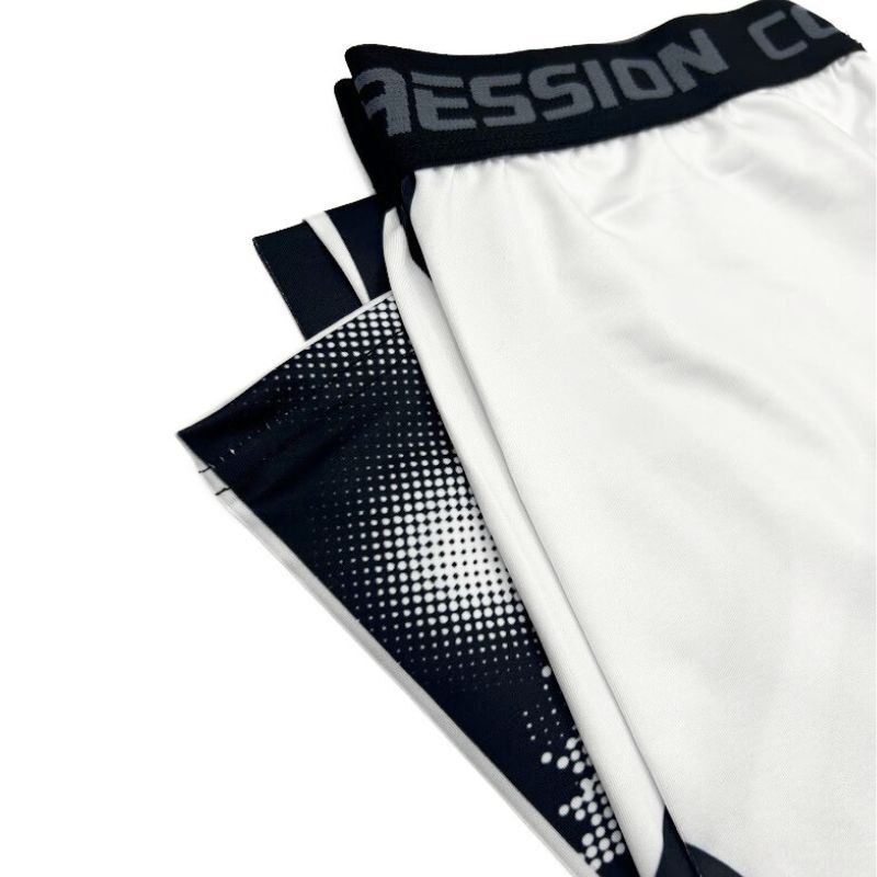 [color 06] men's running tights black × white speed .. Jim tights training wear long leggings XL size 