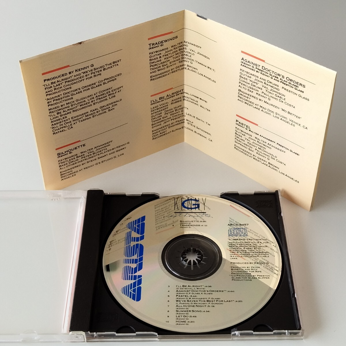 【輸入盤CD】KENNY G/SILHOUETTE(ARCD-8457)ケニー・G/シルエット/1988年5th/スモーキー・ロビンソン SMOKEY ROBINSONの画像4