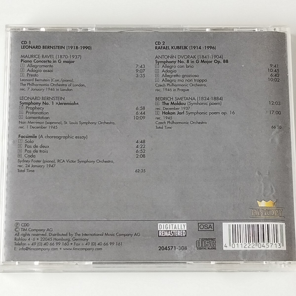 【2CD】THE 20TH CENTURY MAESTROS/20世紀のマエストロ(4011222045713)レナード・バーンスタイン/ラファエル・クーベリック KUBELIK_画像2