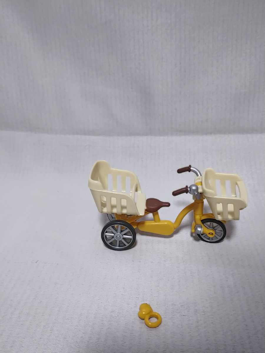 中古品◆シルバニアファミリー 家具【三人乗り自転車セット】◆元箱無の画像2