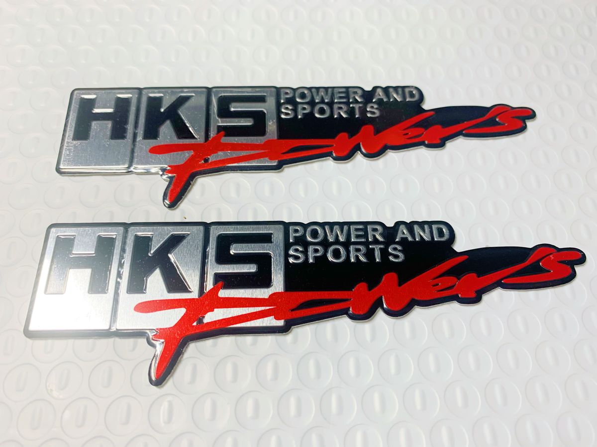 2枚セット　HKS  エッチケーエス　アルミ製　ステッカー　