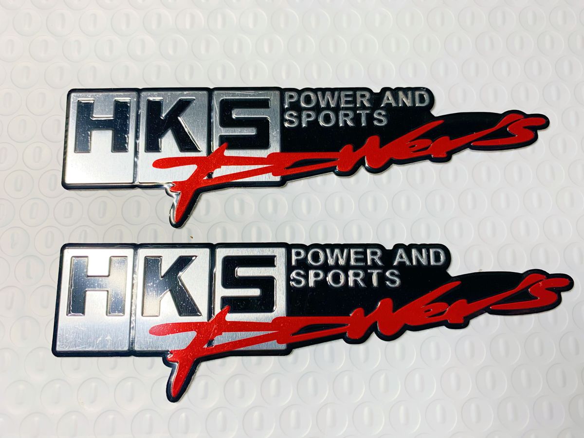 2枚セット　HKS  エッチケーエス　アルミ製　ステッカー　