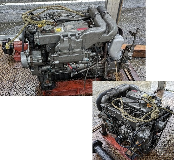  diesel engine turbo Yanmar 4JH-HTZ ship 60ps *FU83