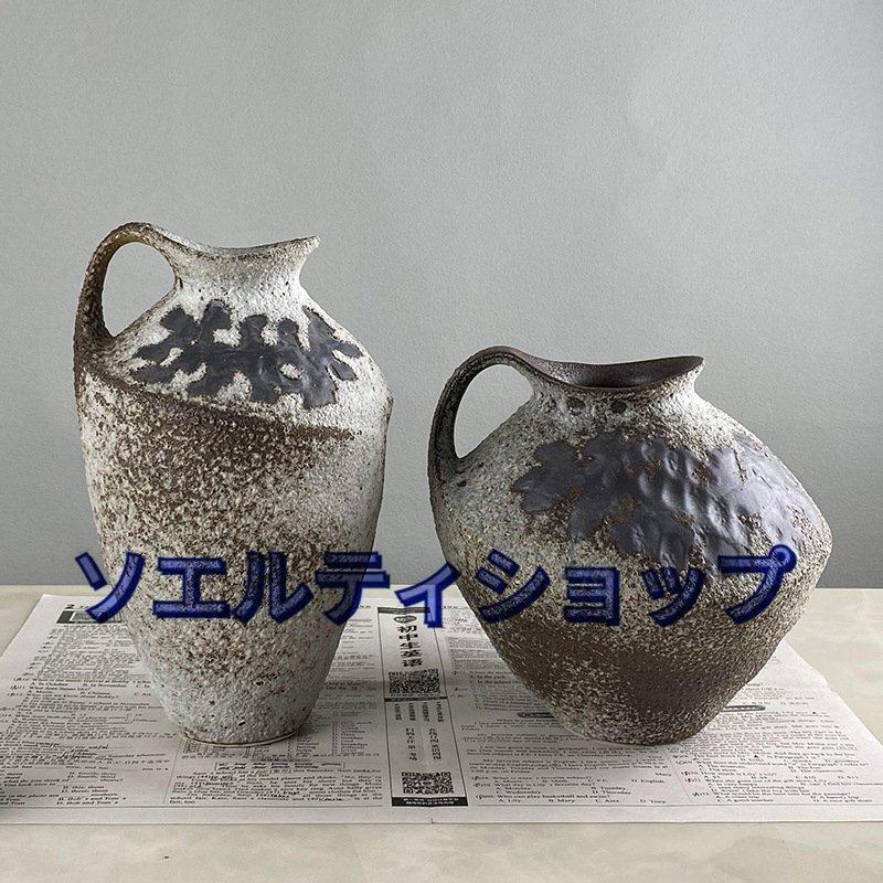 新品 花瓶 手作り 花入 一輪挿し 花器 陶器 焼物 置物 フラワーベース 焼き物 陶磁器製 インテリア 飾 ペン立て 小物入れ_画像2