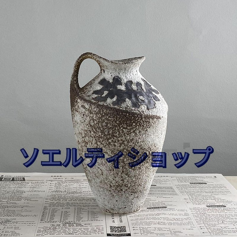 新品 花瓶 手作り 花入 一輪挿し 花器 陶器 焼物 置物 フラワーベース 焼き物 陶磁器製 インテリア 飾 ペン立て 小物入れ_画像3