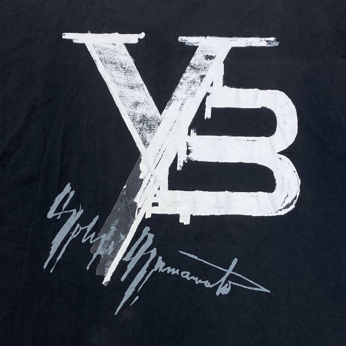 Y-3wa chair Lee YOHJI YAMAMOTO Yohji Yamamoto adidas Adidas 18SS Logo handwriting . paint print big T-shirt cut and sewn M
