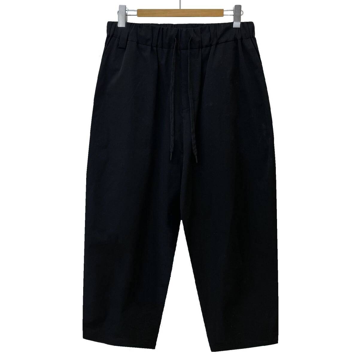 White Mountaineering BLK ホワイトマウンテニアリング 23AW SAROUEL PANTS ストレッチ ワイド イージー サルエル パンツ ブラック 黒 3_画像3