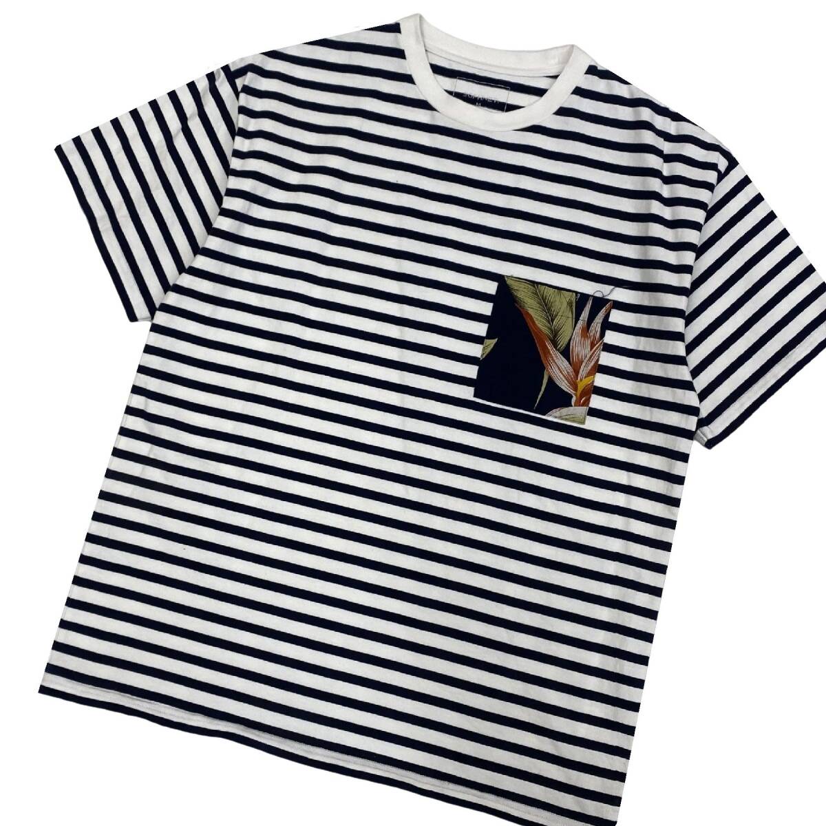 SOPHNET ソフネット 22SS FABRIC MIX POCKET TEE ファブリックミックス フラワー 花柄 ポケット Tシャツ カットソー M uniform experiment_画像4