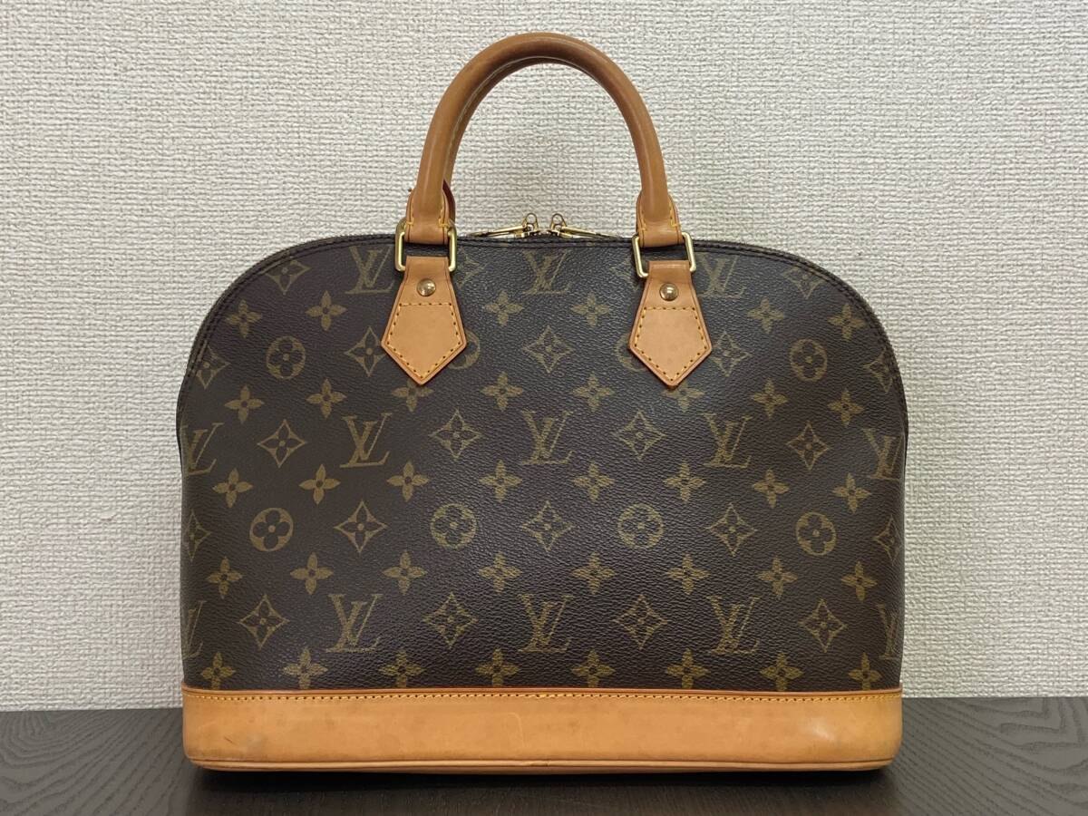 【南京錠 鍵付き】LOUIS VUITTON ルイヴィトン LV アルマ ハンドバッグ モノグラム ブラウンの画像2