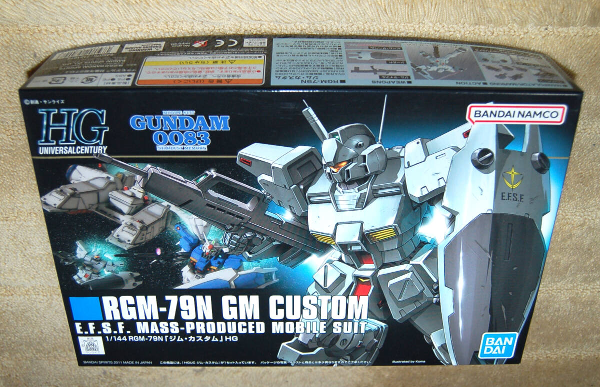 プラモデル HGUC No.120 ジムカスタム RGM-79N GM CUSTOM 機動戦士ガンダム 0083 Z GUNDAM 1/144 ガンプラ ジム・カスタム HG BANDAI 魂_画像1