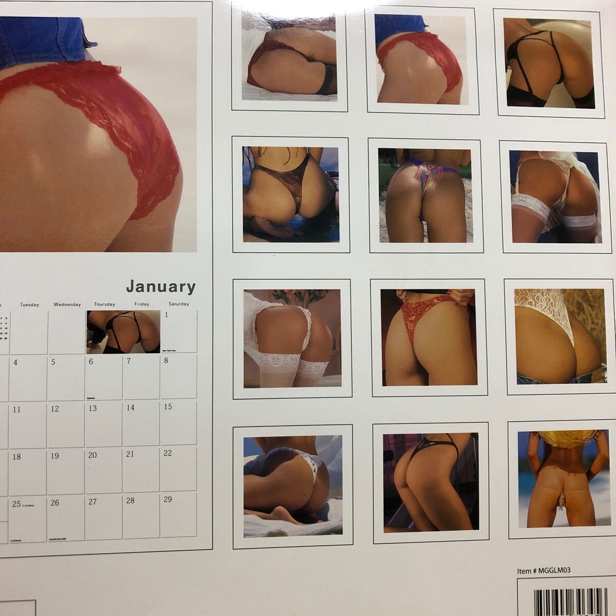 輸入カレンダー 2冊 16枚壁掛けカレンダー ヒップフェチの画像3