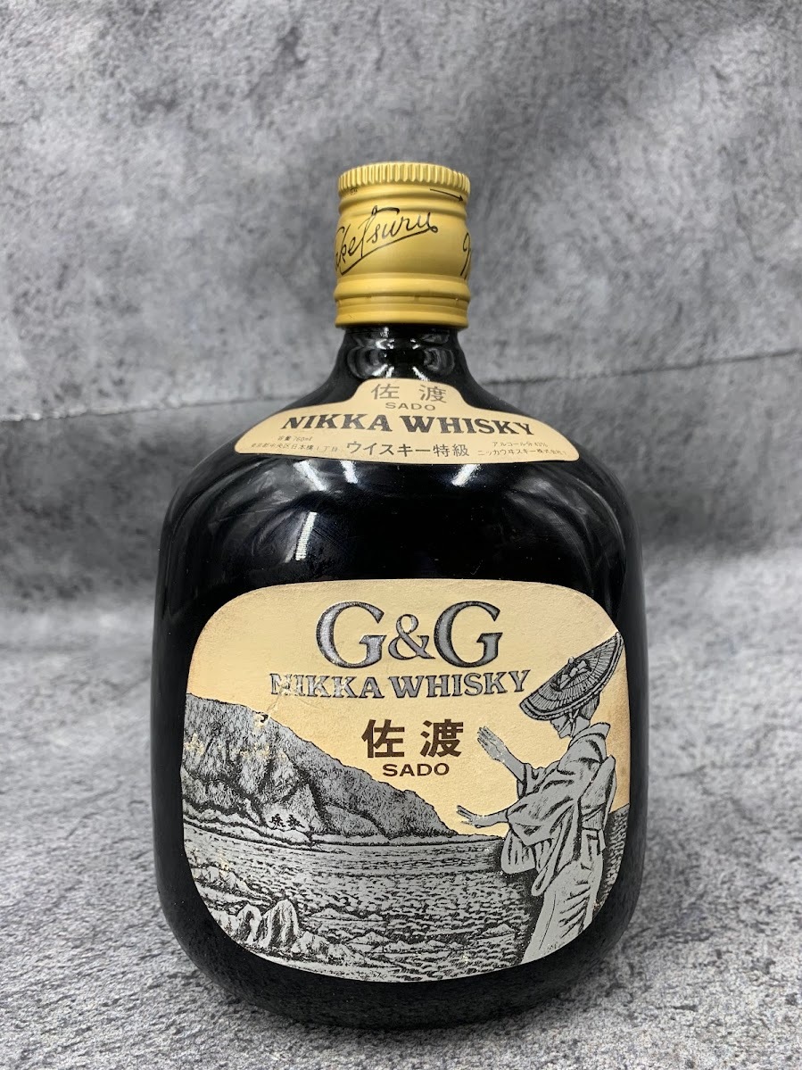 古酒 未開栓 ニッカ ウヰスキー G&G 黒びん 佐渡 760ml 43% 】NIKKA