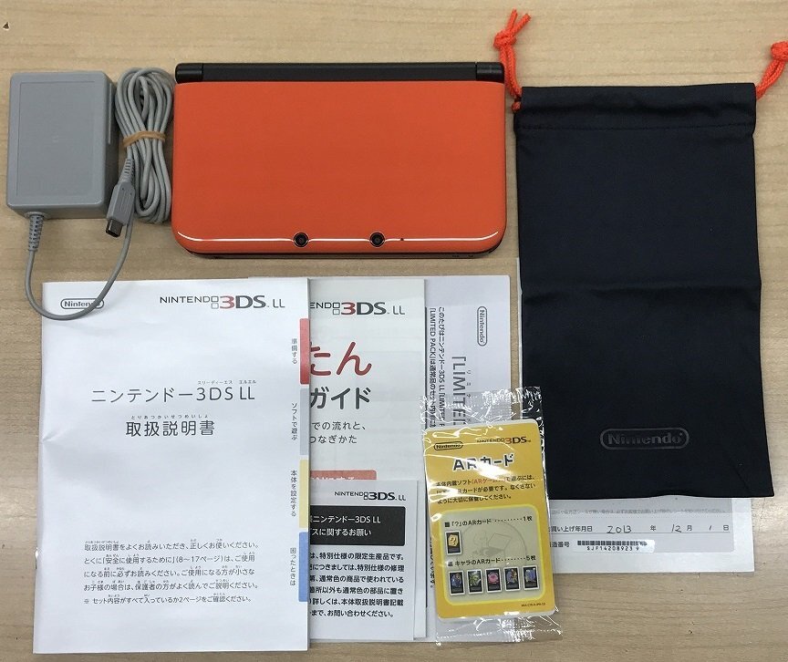 ●U◆ニンテンドー◆3DSLL リミテッドパック オレンジXブラック 動作品_画像4