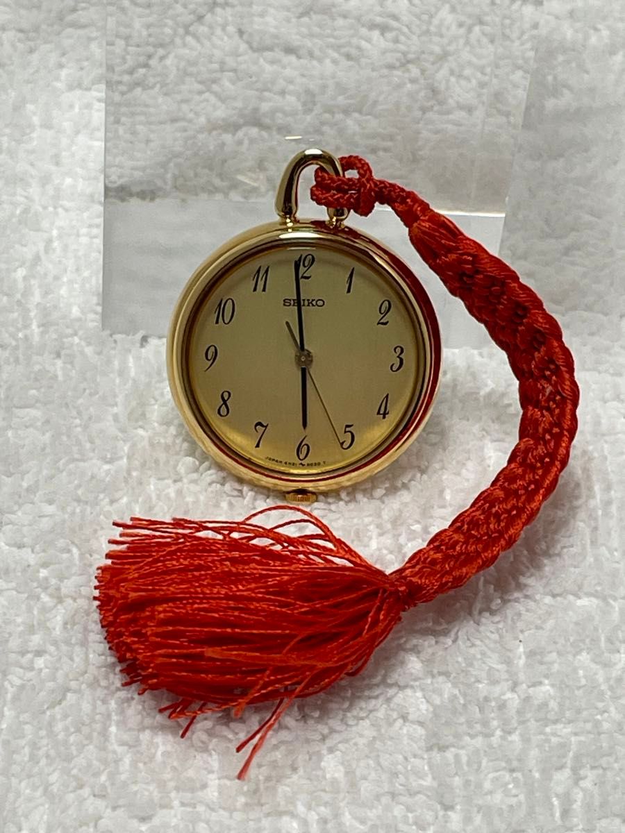 美品】SEIKO セイコー 懐中時計 QZ【4N21-0022】文字盤 ゴールド 美品】SEIKO セイコー 懐中時計 QZ【4N21-0022】文字盤 ゴールド