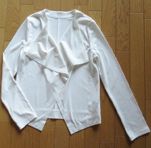 e0670 beautiful goods * Michel Klein MICHEL KLEINito gold * long sleeve jacket cardigan cardigan white eggshell white 38