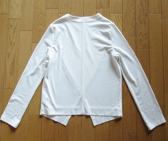 e0670 beautiful goods * Michel Klein MICHEL KLEINito gold * long sleeve jacket cardigan cardigan white eggshell white 38