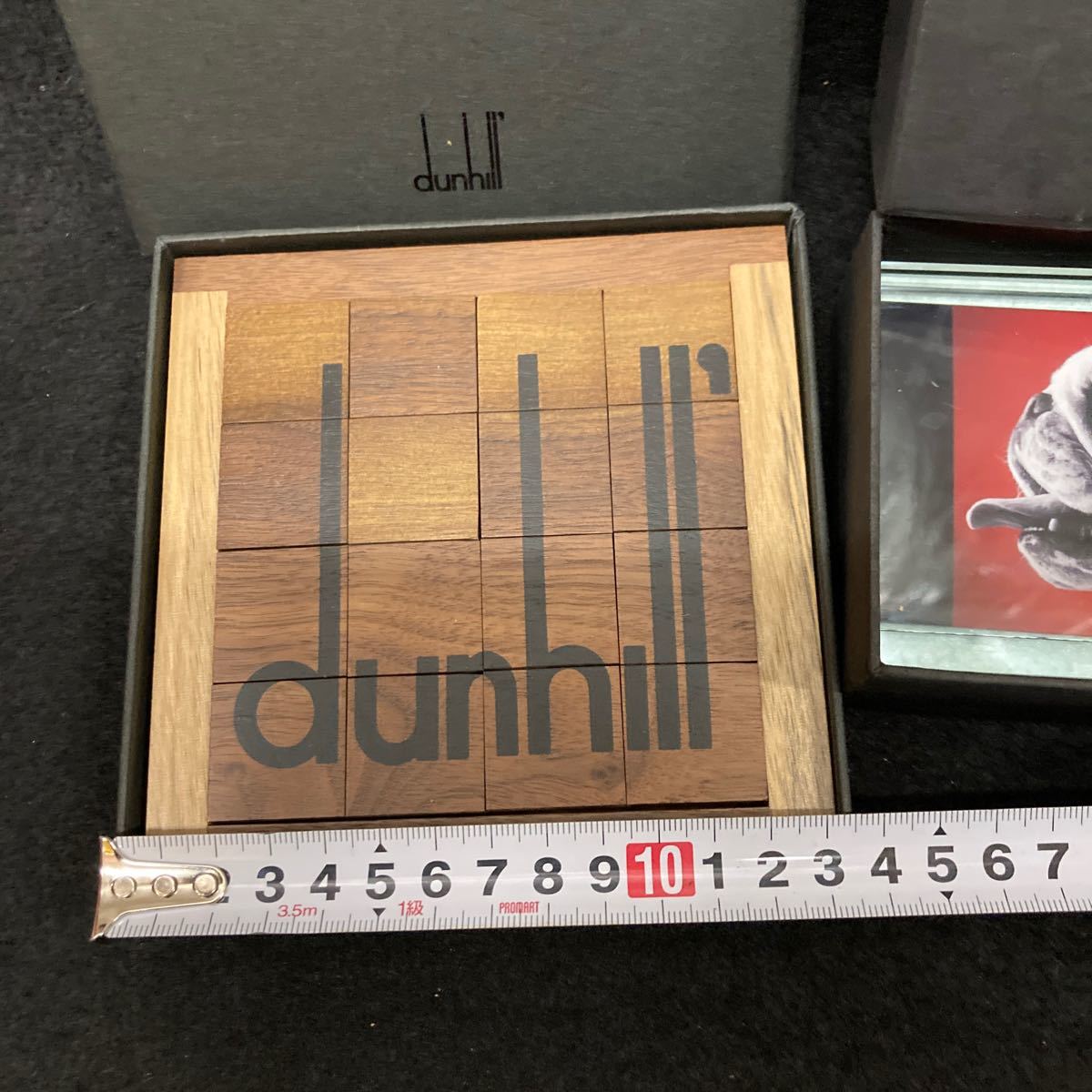 Q068 dunhill ノベルティー ウッドパズル フォトフレーム アロマキャンドル_画像6