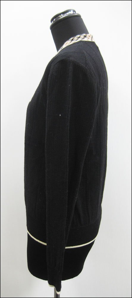 Bana8・衣類◆DAKS ダックス ゴルフ 長袖 Vネック ニット セーター 黒 Mサイズ トップス_画像2