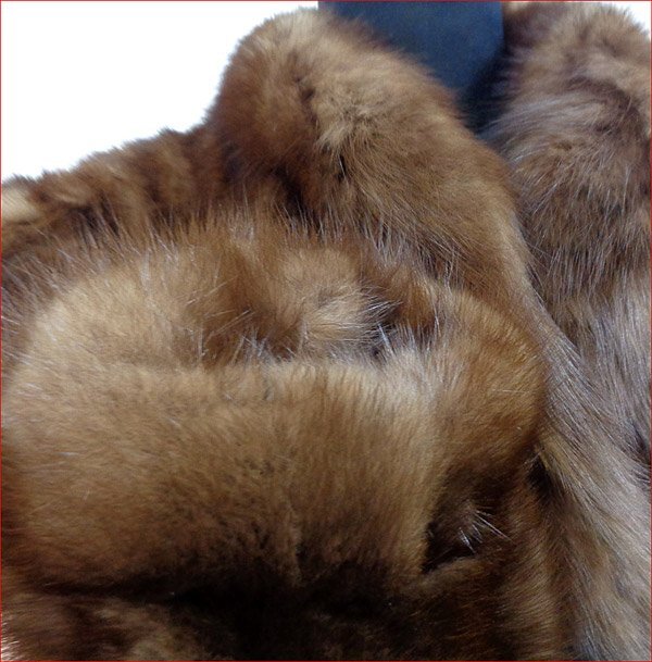 Bana8・衣類◆毛皮コート 状態良◆OSFOR セーブルファー セーブル ロングコート L～LLサイズ相当_画像3